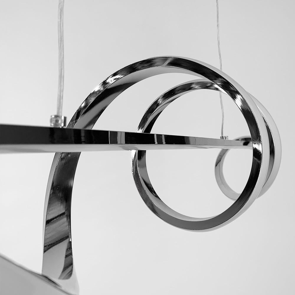 Люстра видовжена Wave 100 см Срібний (K 23-1000 CH) - фото 5