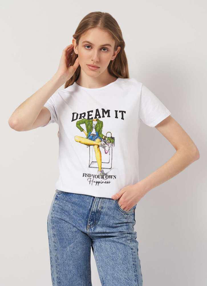 Футболка женская Frekans 73-2008х01 L Белый (25715156)