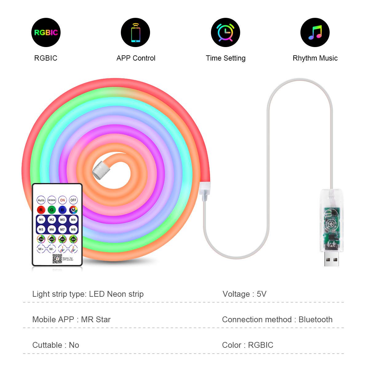 Стрічка неонова RGB LED NEON multi with function 5 м - фото 5