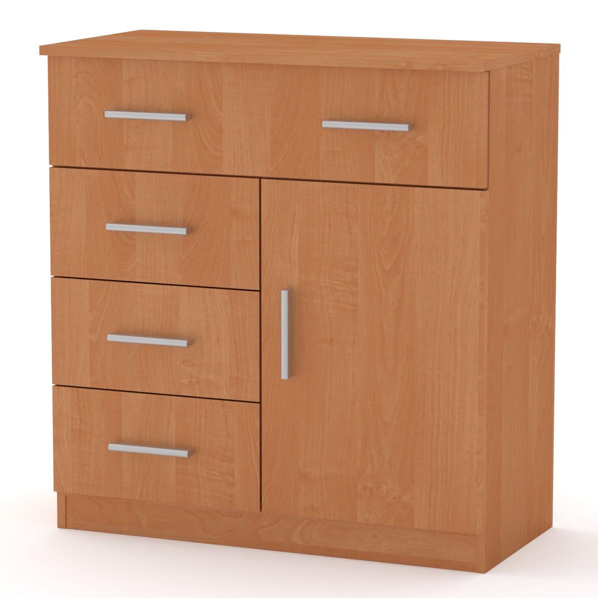 Комод Компанит с ящиками и дверцей 80х39х84,9 см Ольха (26913851) - фото 1 Комод Компанит с ящиками и дверцей 80х39х84,9 см Ольха (26913851) - фото 1