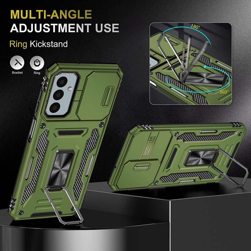 Противоударный чехол Camshield Army Ring для Samsung Galaxy M14 5G Army Green - фото 2