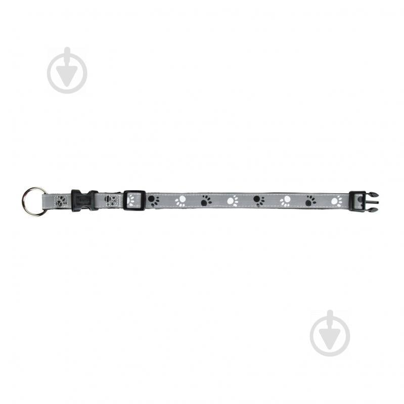 Светоотражающий ошейник для собак Trixie Silver Reflect S-M 30-45 см / 15 мм (серый)