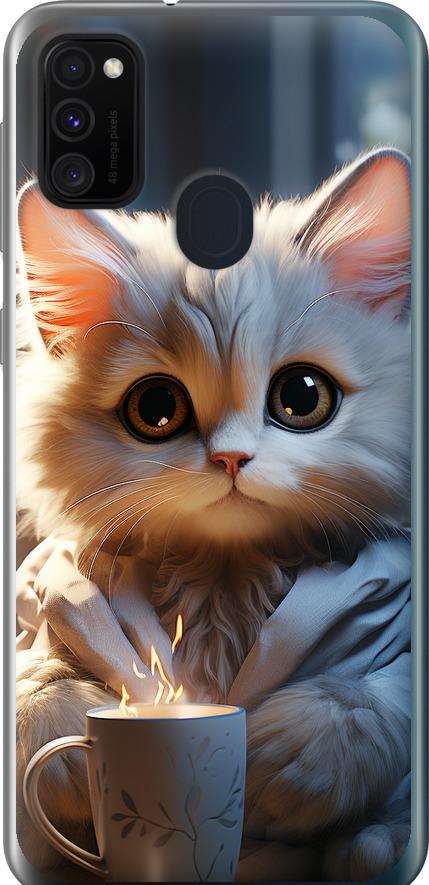 Чехол на Samsung Galaxy M30s 2019 White cat (5646t-1774-42517)