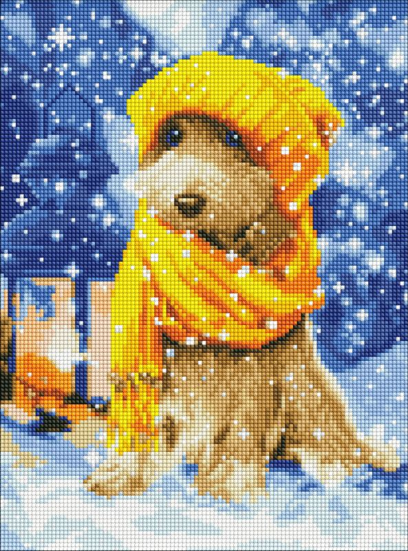 Алмазная мозаика Идейка Пушистый друг с голограммными стразами AB 30х40 см (AMC7770)