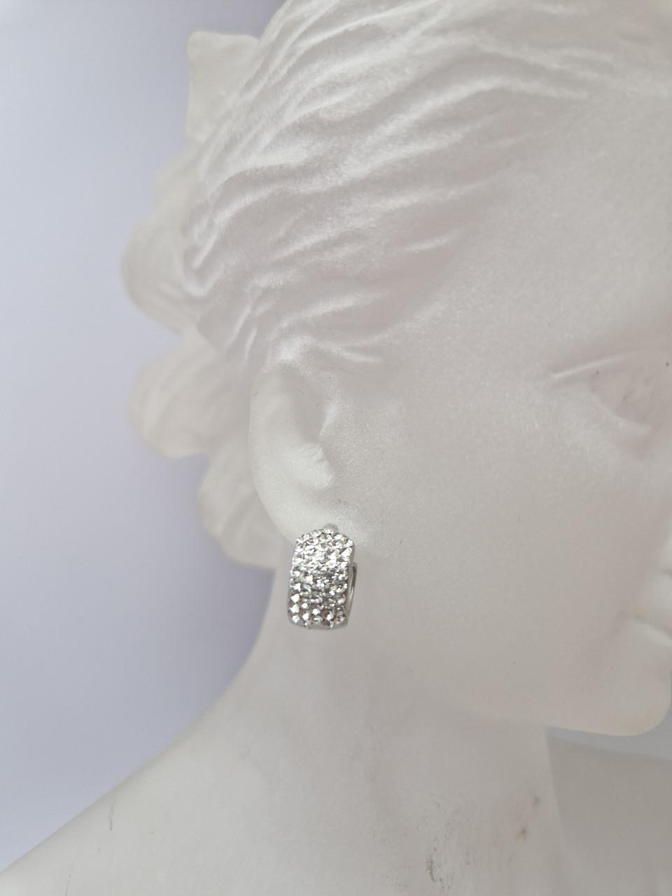 Серьги серебристые с камнями (1833960609) Серьги серебристые с камнями (1833960609)