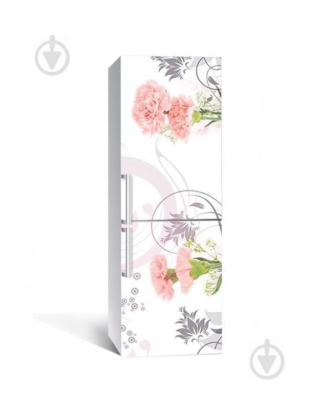 Наклейка на холодильник Zatarga "Розовые Гвоздики" 650х2000 мм виниловая 3Д наклейка декор на кухню Z181722re Наклейка на холодильник Zatarga "Розовые Гвоздики" 650х2000 мм виниловая 3Д наклейка декор на кухню Z181722re