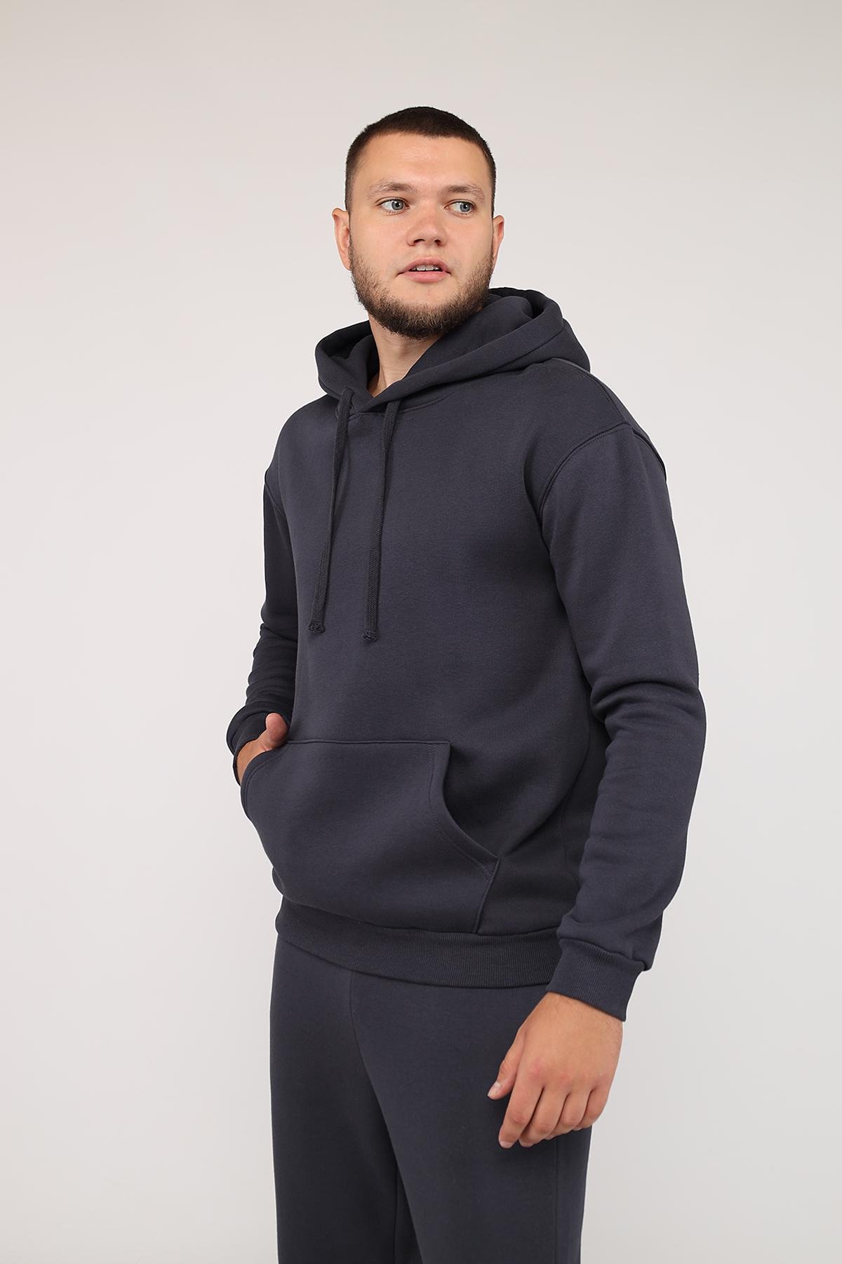 Худі чоловічий ЦБ-00279982 р. 52 Темно-сірий (SKT001074106) - фото 4 Худі чоловічий ЦБ-00279982 р. 52 Темно-сірий (SKT001074106) - фото 4