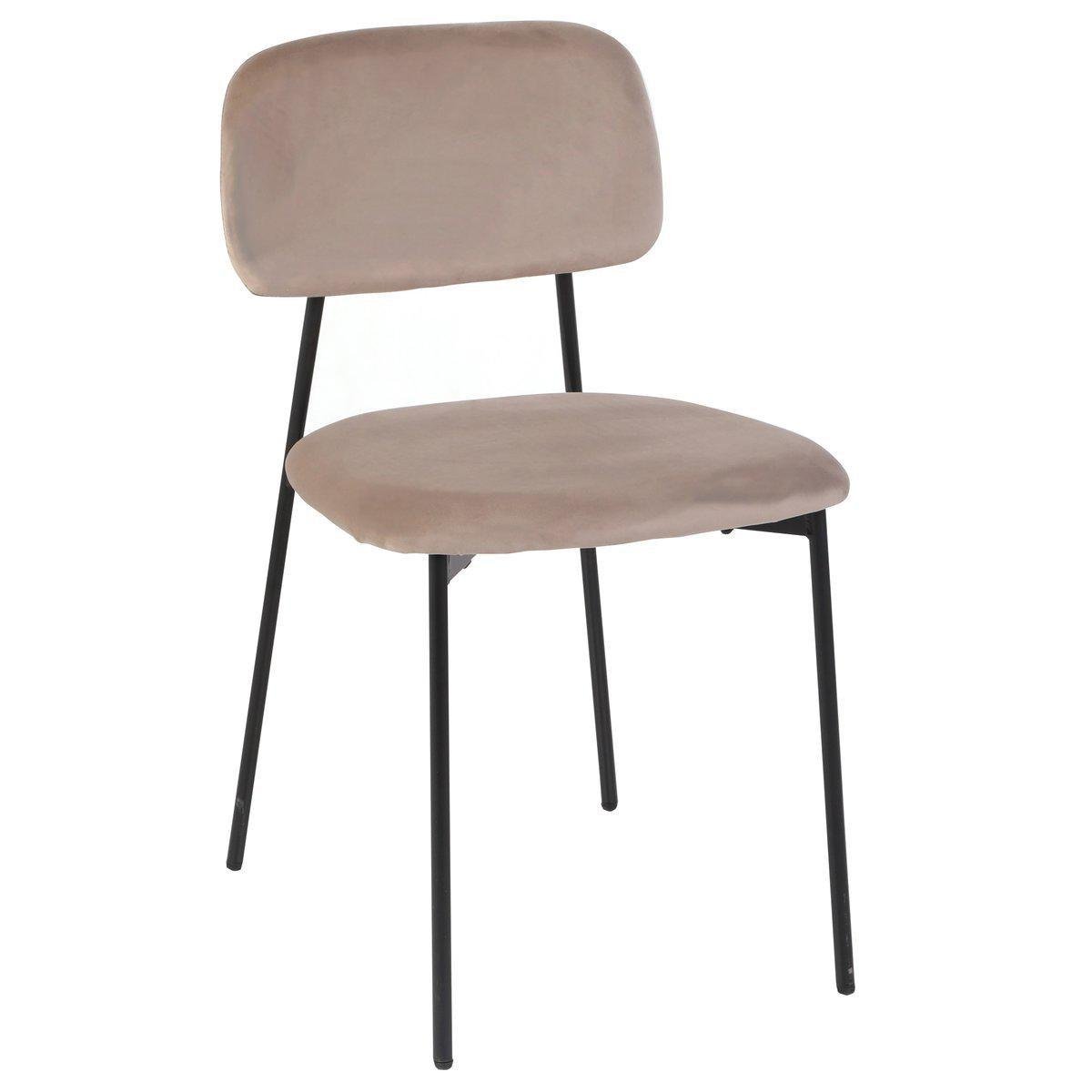 Стул кухонный Intarsio MILO велюр Черный/Темный бежевый (MILODBE)