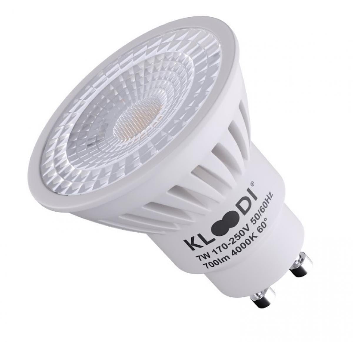 Лампа LED Kloodi Dim KDGU10-7WSMD 4K 60D GU10 7W 4000К 700Lm (36486256)