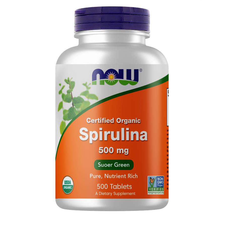 Натуральна добавка NOW Spirulina 500 мг 500 таб. (4519)