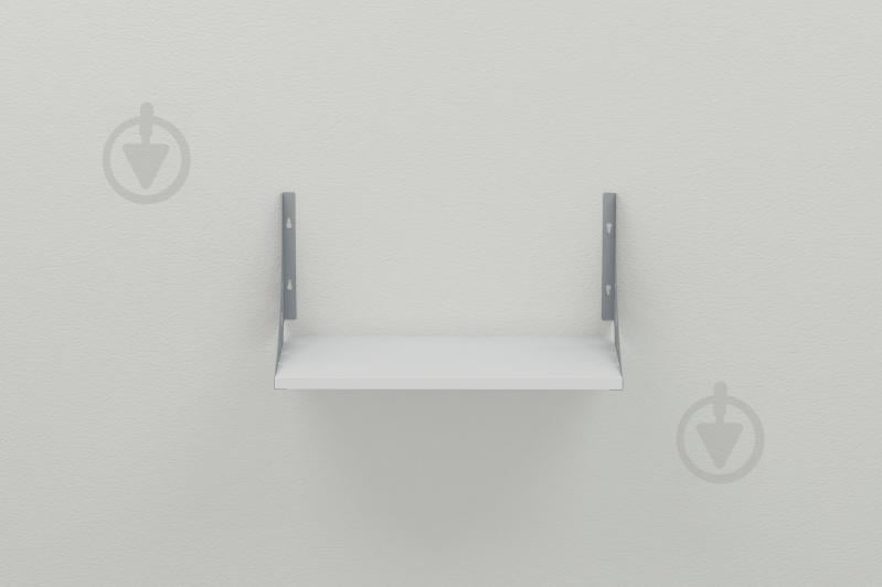 Полка настенная Ferrum-decor Ханди 2 240x700x240 металл Серый ДСП Белое 16 мм (XND0057)