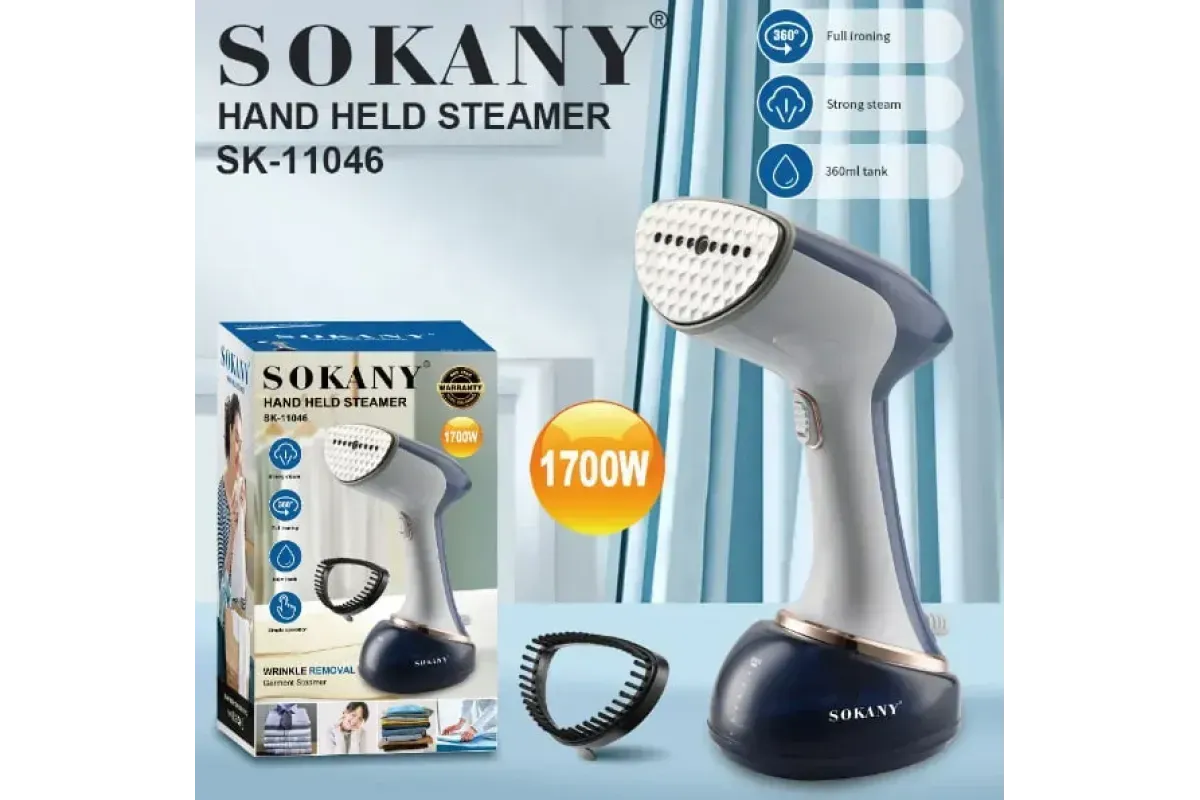 Ручной отпариватель для одежды Sokany SK11046 1700 Вт 360 мл - фото 2 Ручной отпариватель для одежды Sokany SK11046 1700 Вт 360 мл - фото 2