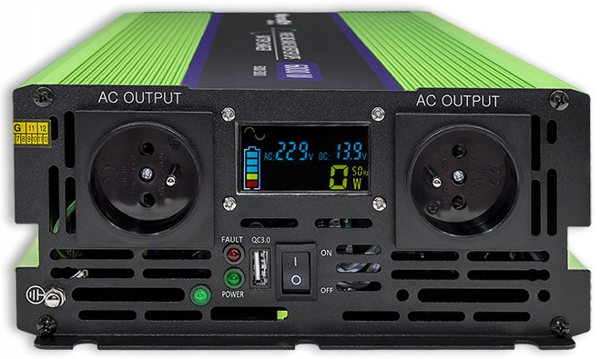 Інвертор 12 230 QOLTEC із чистою синусоїдою та зарядним пристроєм 5000 Вт (2328871139) - фото 10 Інвертор 12 230 QOLTEC із чистою синусоїдою та зарядним пристроєм 5000 Вт (2328871139) - фото 10