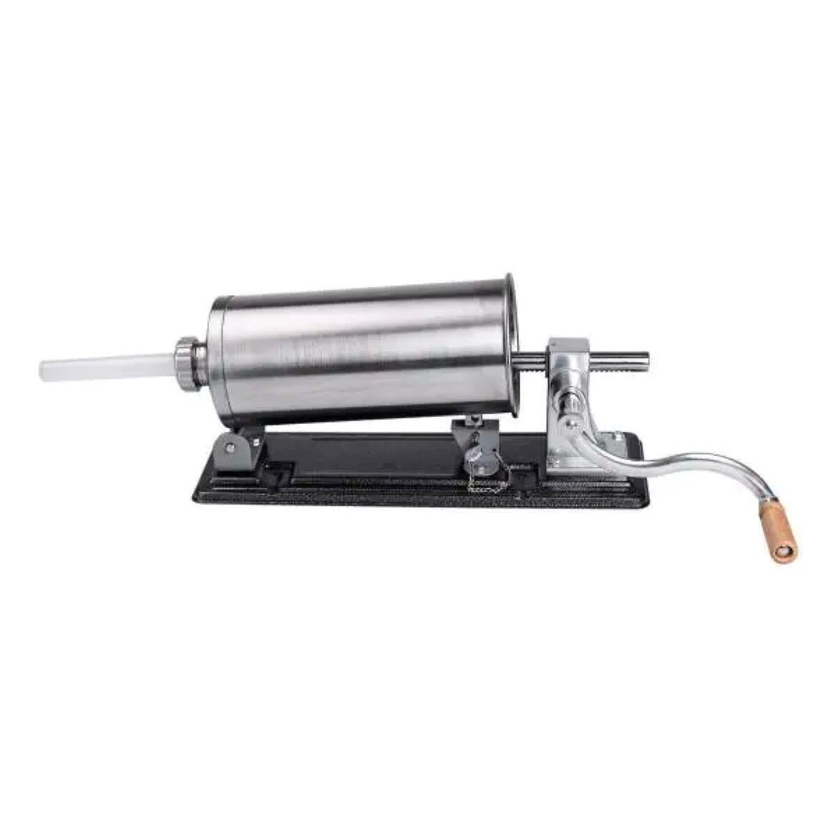 Шприц для колбасы ручнойгоризонтальный из нержавейки для фарша 4 насадки 3 л (7229)