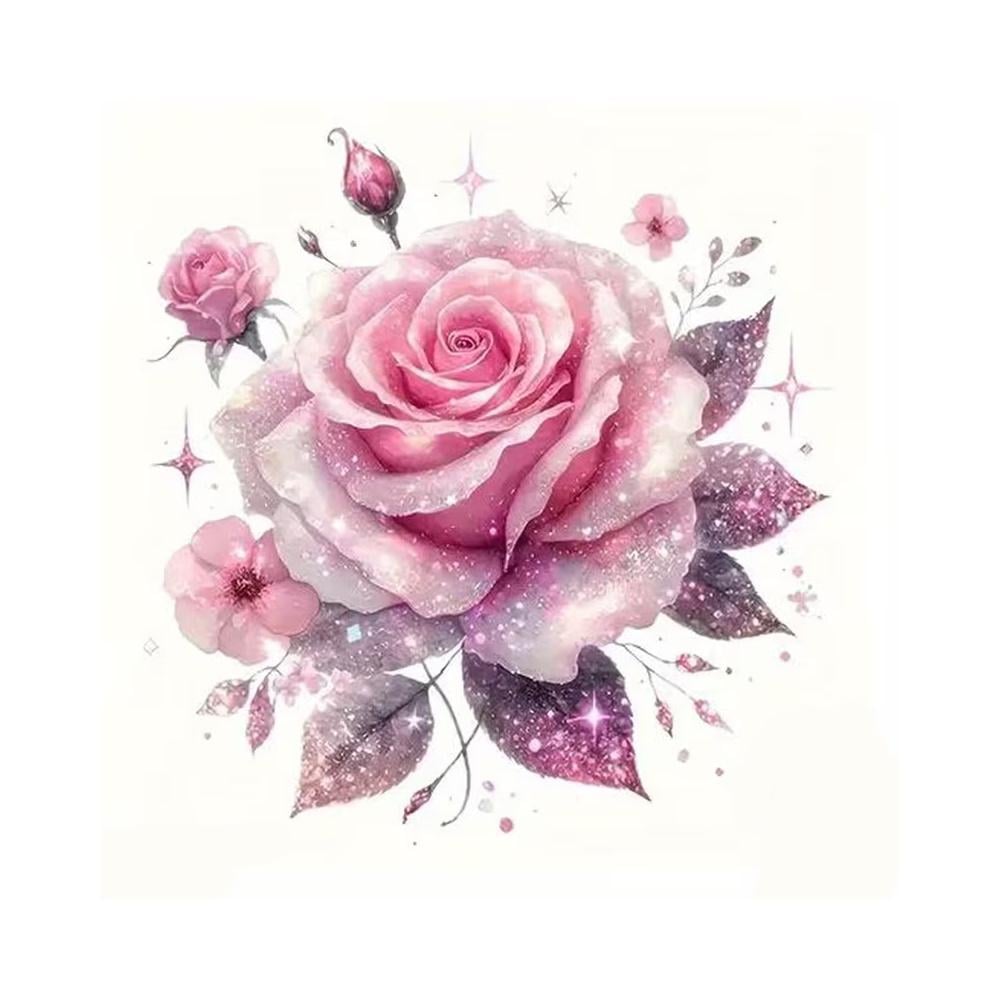 Термонаклейка Роза 18 см Розовый (3000004071)