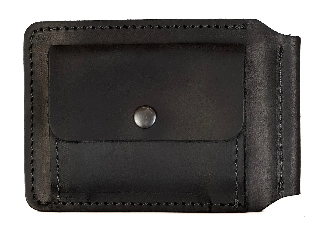 Кошелек с зажимом Double кожаный 12х8х5х1 см - фото 7