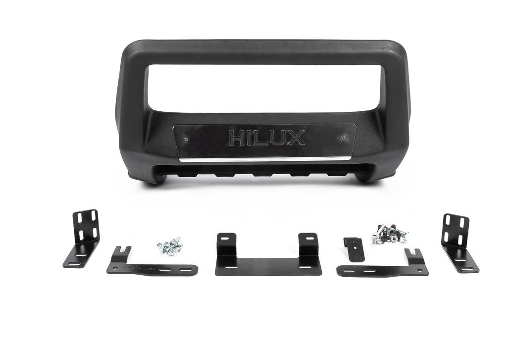 Передняя защита PPU Omsa Line для Toyota Hilux 2015- гг. полиуретан Черный