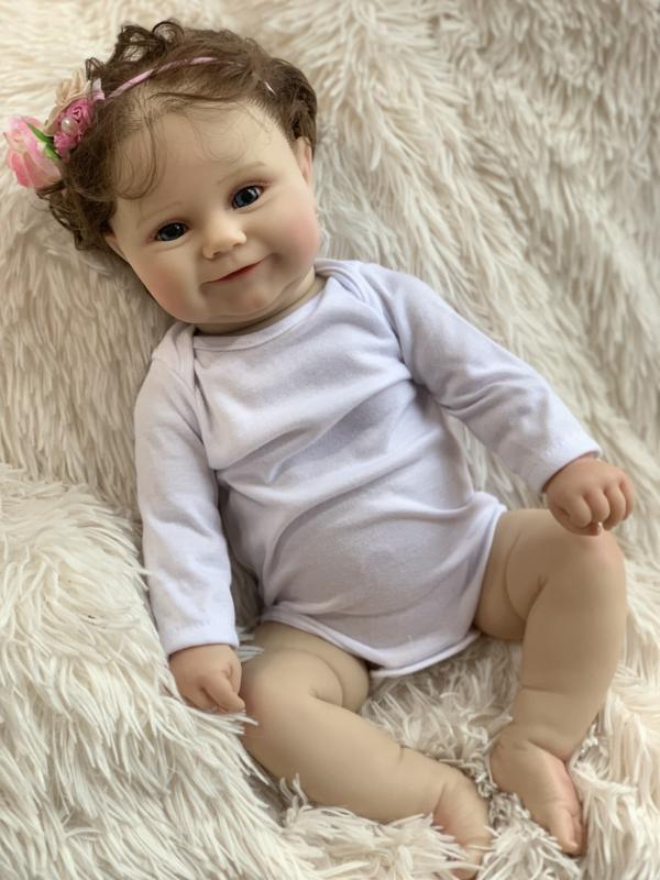 Кукла коллекционная силиконовая Reborn Младенец анатомическая девочка пупс Эрика виниловая 50 см