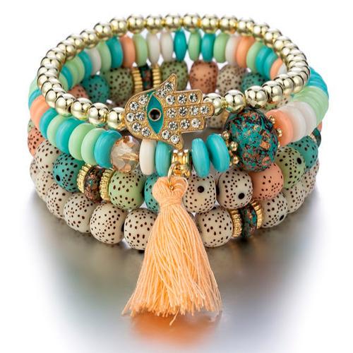 Браслети-оберіг на руку Eye Protection 4в1 подарункова уп. (3770-3)