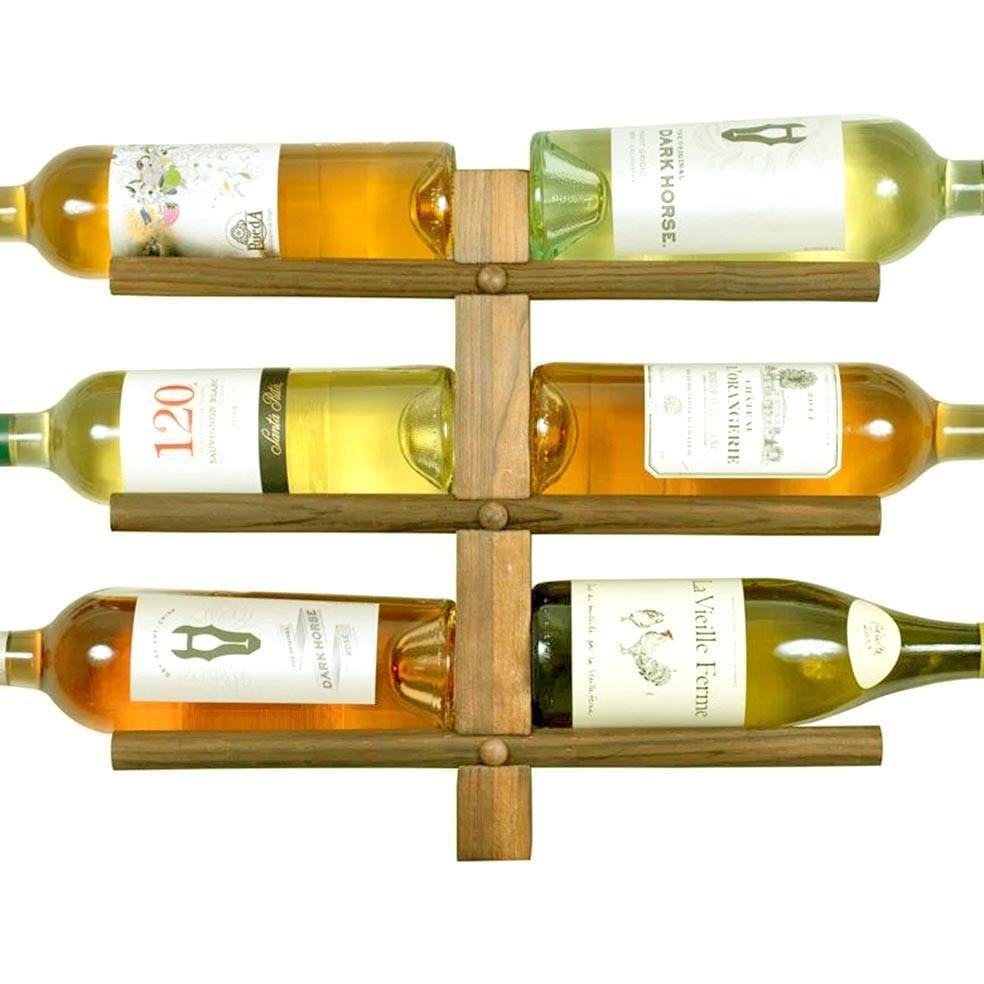 Полка для вина настенная из дерева Хоротоми Палисандр (ПНК-017402)