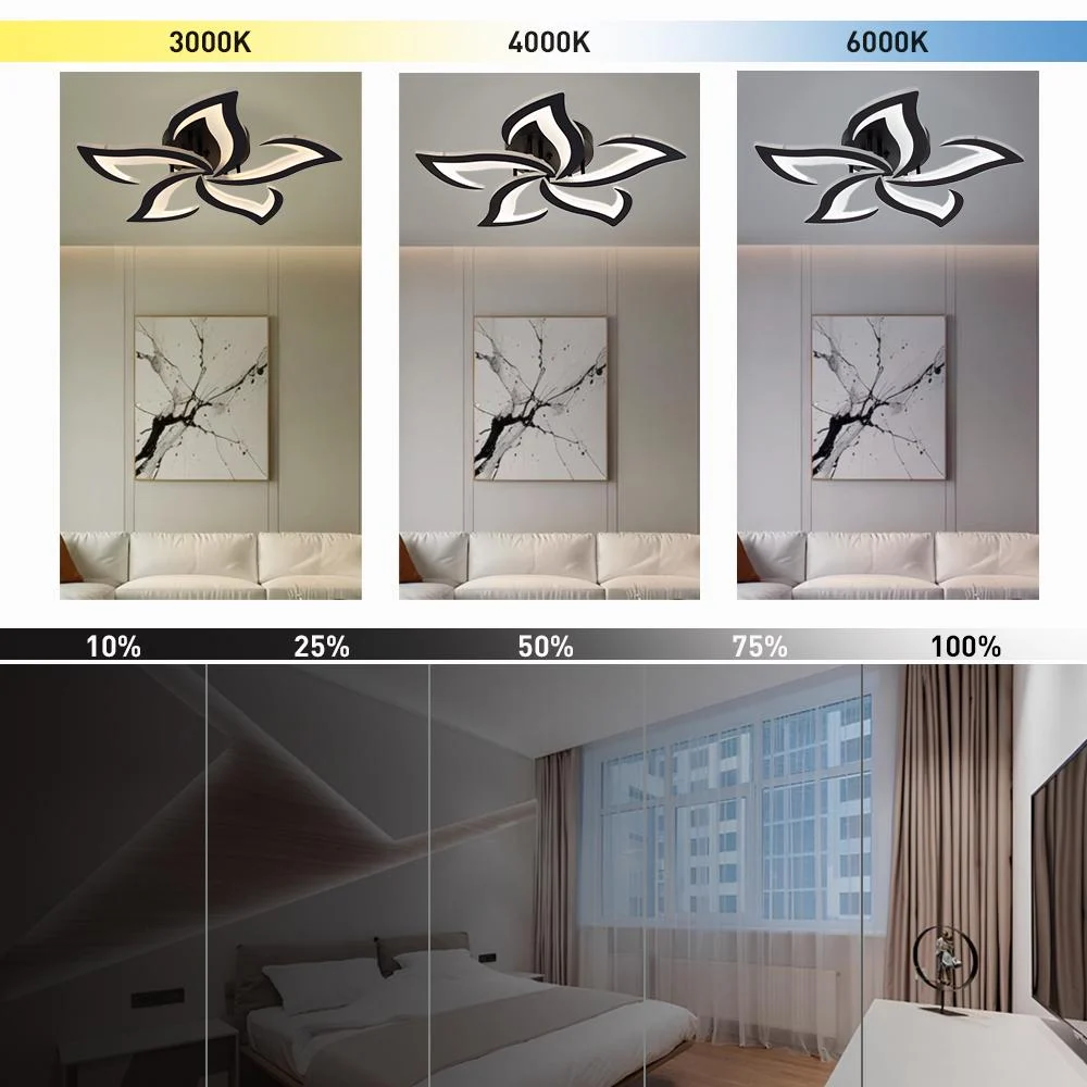 Люстра светодиодная ESLLSE ELLA 5F с пультом 50 Вт 600x95 мм Черный (10594) - фото 7 Люстра светодиодная ESLLSE ELLA 5F с пультом 50 Вт 600x95 мм Черный (10594) - фото 7