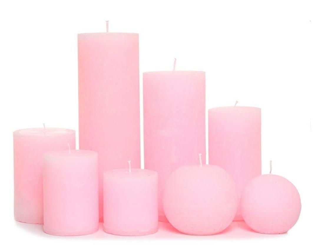 Набор парафиновых свечей Розовый - фото 2 Набор парафиновых свечей Розовый - фото 2