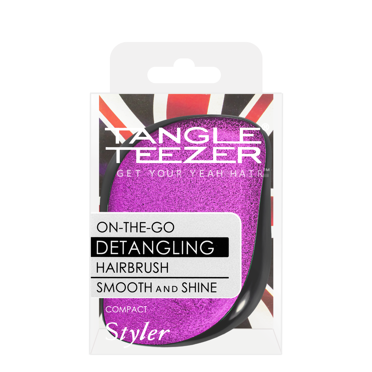 Щетка для волос складная Salon Professional Tangle Teezer матовая Розовий