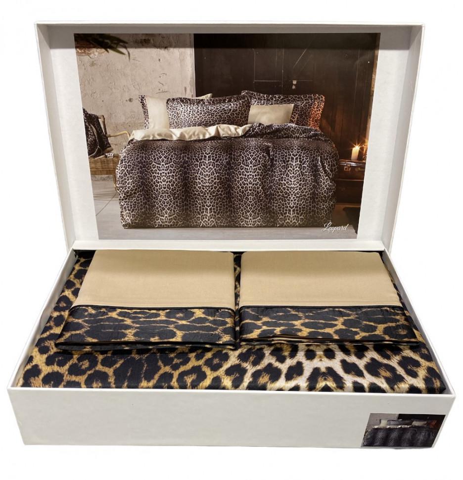 Комплект постельного белья Tivolyo Home Leopard делюкс сатин семейный (2000022283039)