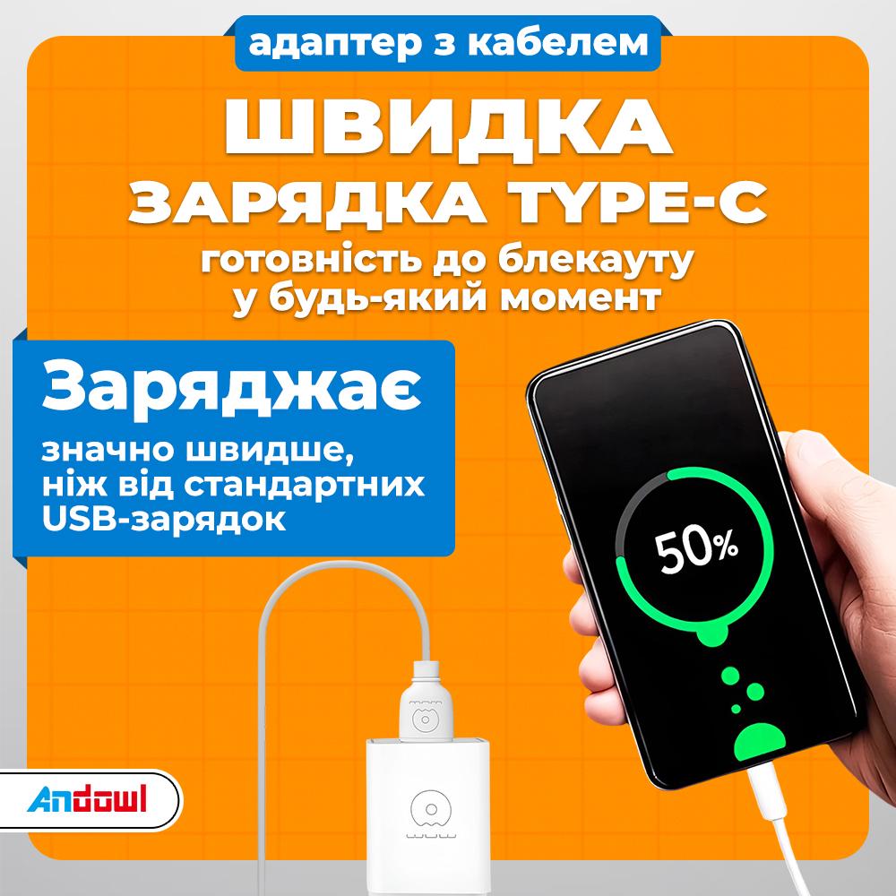 UPS-комплект для роутера Andowl 81 и быстрая зарядка с кабель-переходником USB DC 9/12V 40000 mAh Черный (68389528) - фото 5