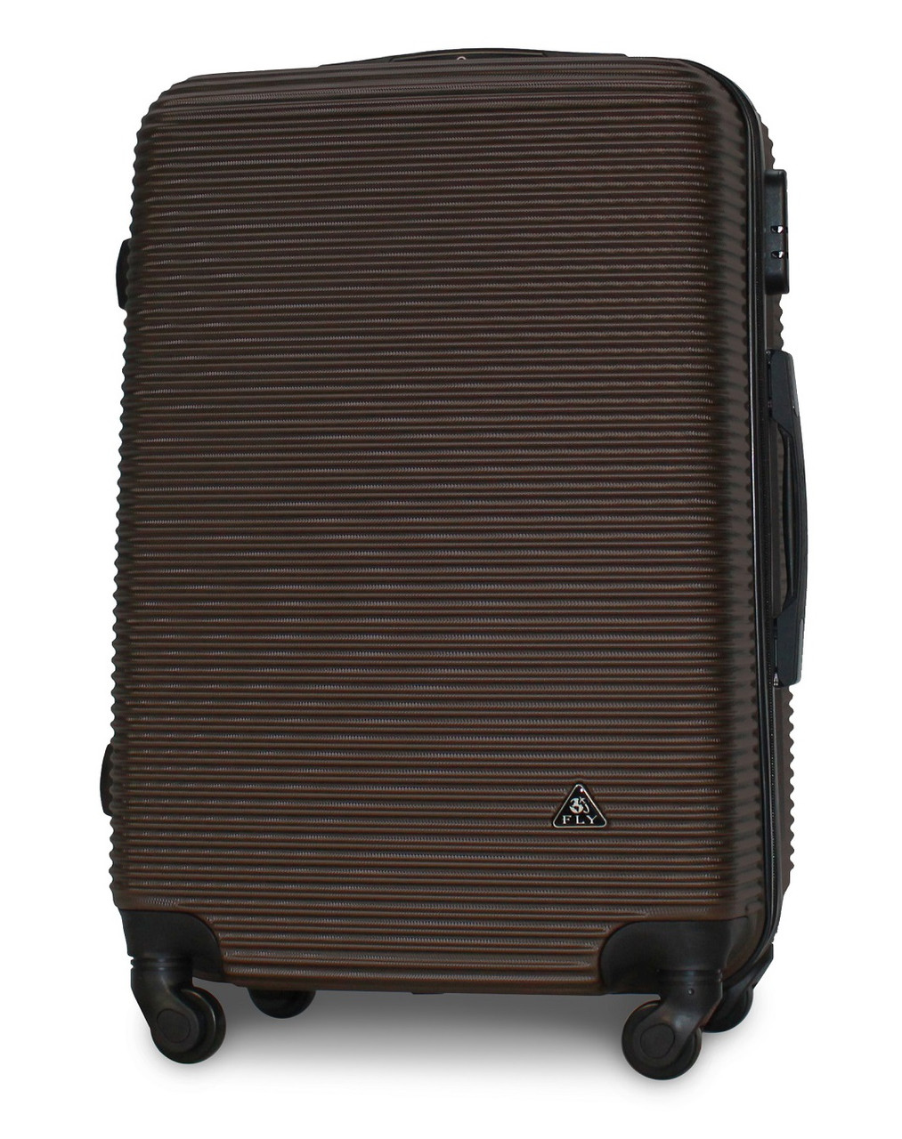 Чемодан пластиковый Fly 91240 средний на 4 колесах 65х42х24 см 60 л Коричневый