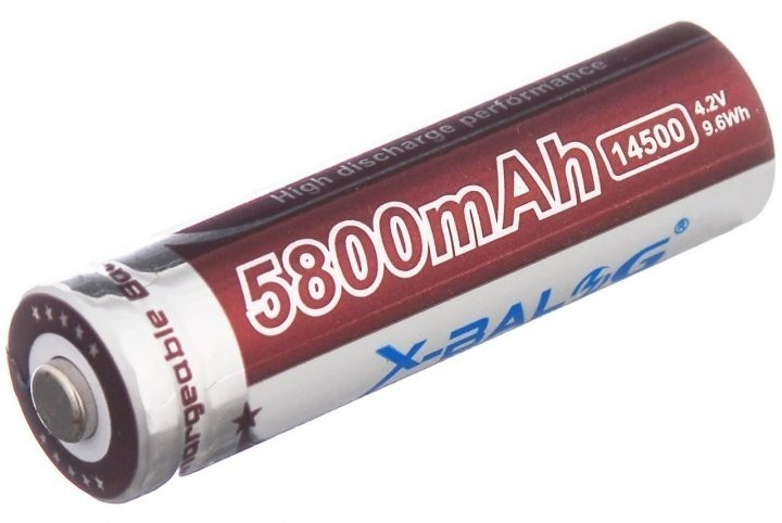 Акумуляторна батарея Li-ion X-Balog 14500-5800 mAh 4,2V 9,6 WH (cfc10f6b)