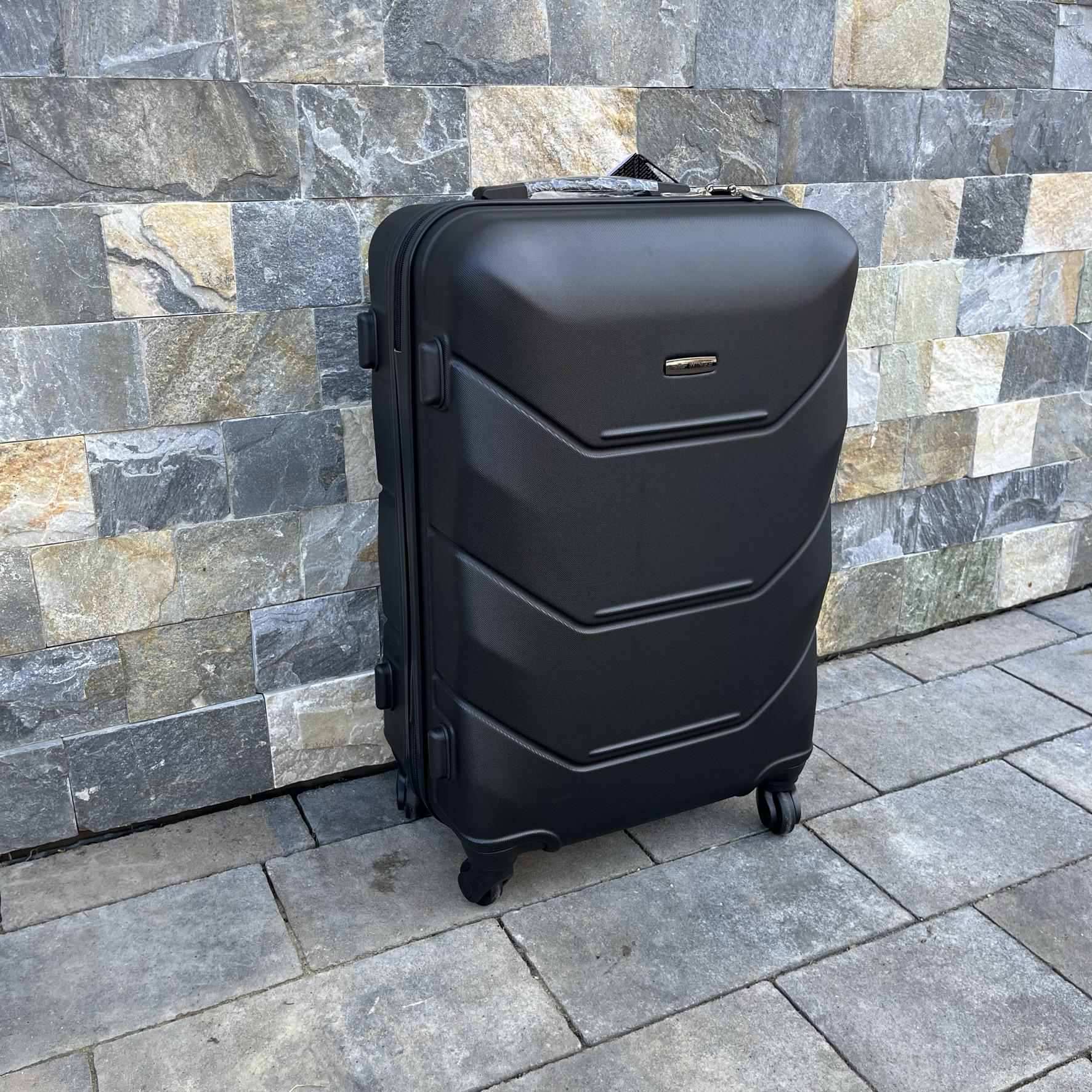 Валіза дорожня Wings 147 з полікарбонату М 65х43х26 см Чорний (10880476) - фото 4