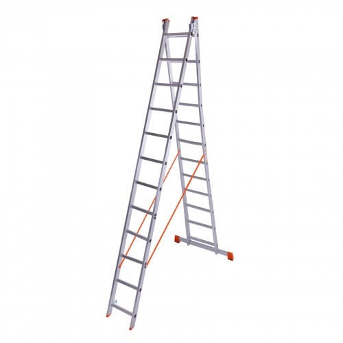 Сходи двосекційні алюмінієва Laddermaster Sirius A2A12. 2x12 сходинок