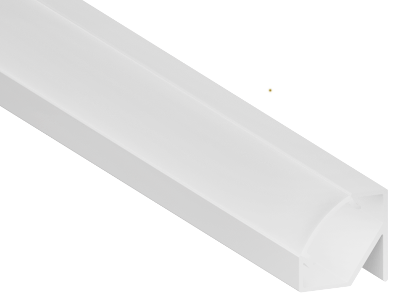 Профиль алюминиевый для светодиодной ленты LEDUA АЛ-74 угловой 2 м Белый (9180)