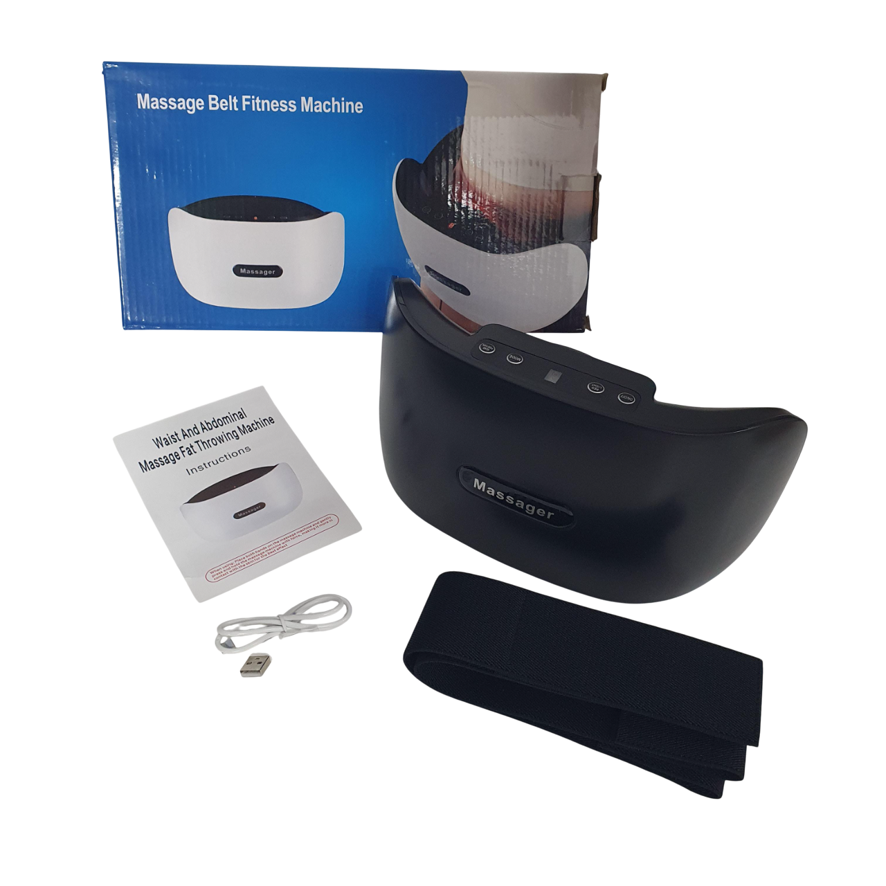 Электромассажер для мышц живота и бедер Massage Belt Fitness Machine 9 режимов (MSG1-789-Black)