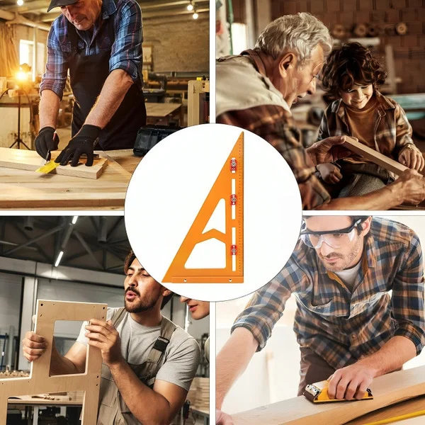 Угольник строительный для измерения и разметки под сверление отверстий 50 см (AN00161) - фото 2 Угольник строительный для измерения и разметки под сверление отверстий 50 см (AN00161) - фото 2