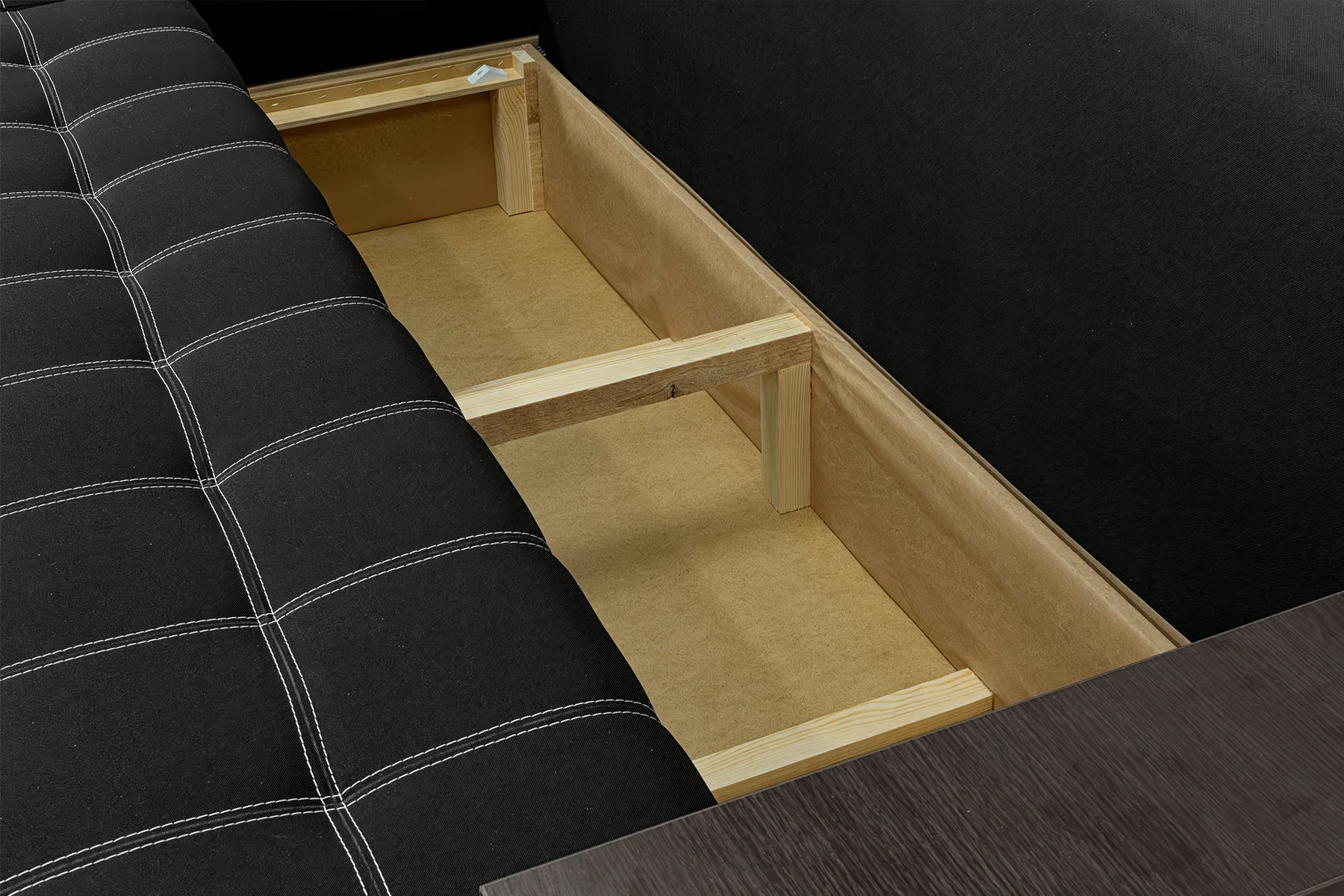 Диван угловой Комфорт Плюс 300х150 см Черный (25484831) - фото 6