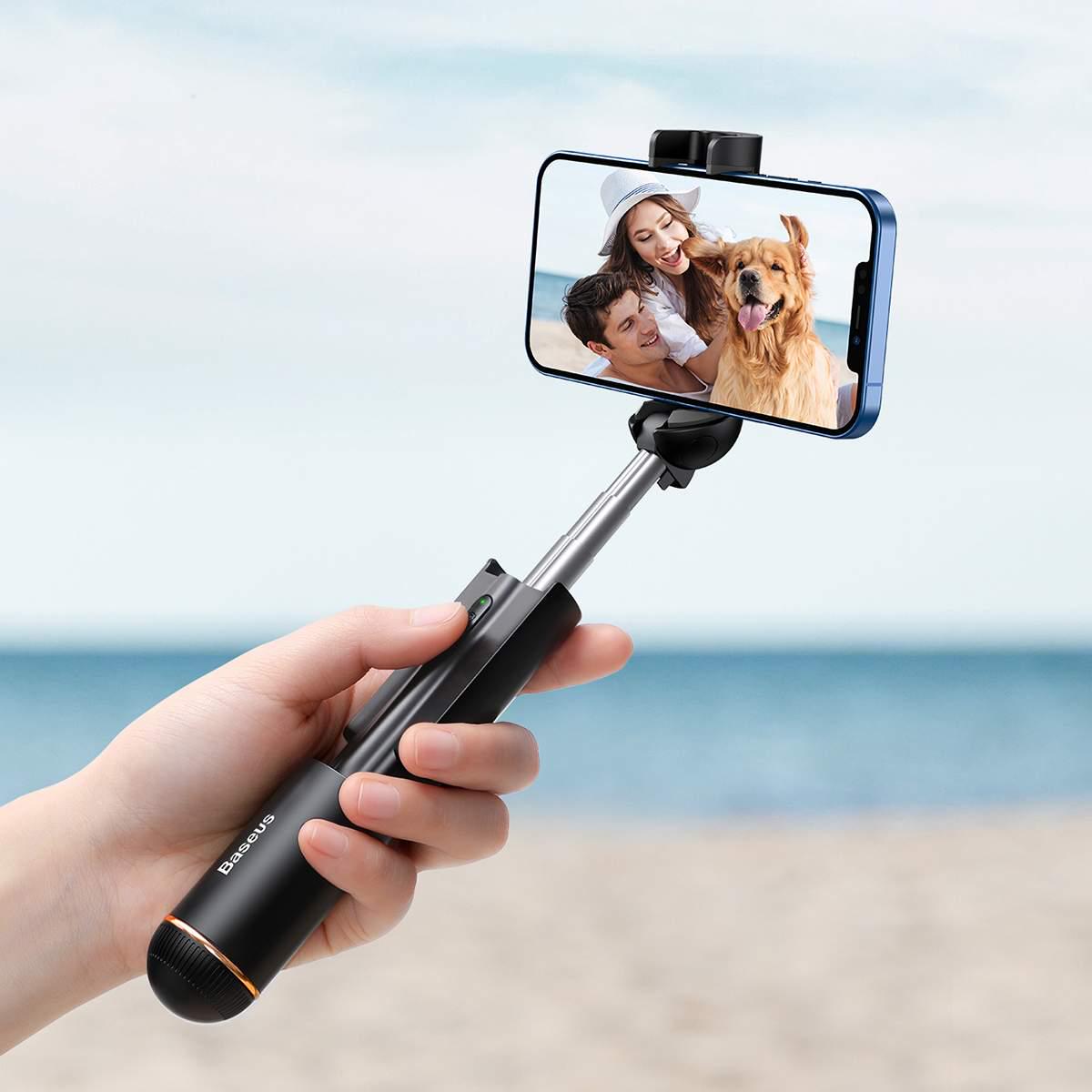 Монопод Baseus Ultra Mini Folding Selfie Stick Bluetooth 4.2 Чорний (SUDYZP-G01) - фото 8