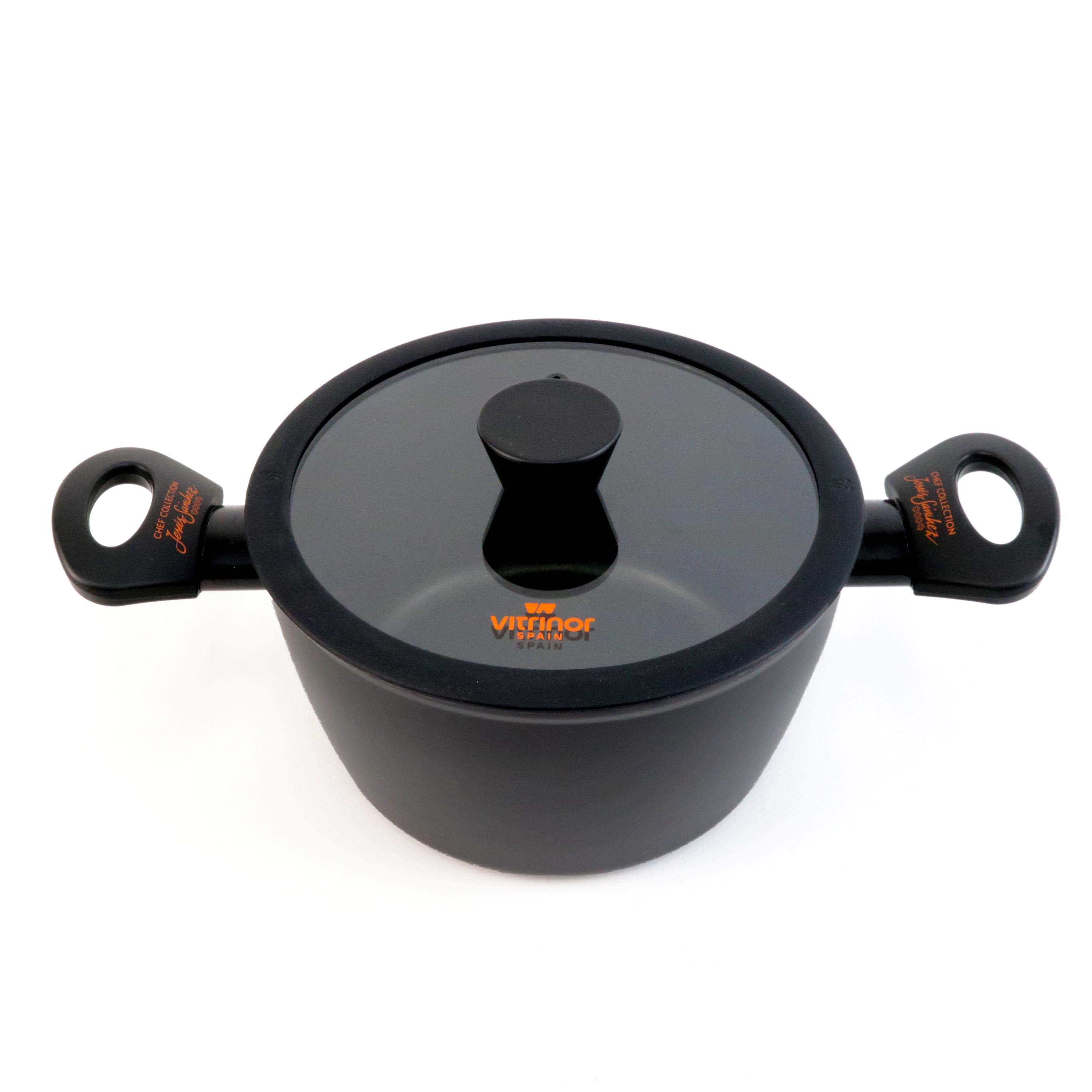 Каструля з кришкою Vitrinor CHEF COLLECTION з антипригарним покриттям 20 см 2,8 л (2112160) - фото 2 Каструля з кришкою Vitrinor CHEF COLLECTION з антипригарним покриттям 20 см 2,8 л (2112160) - фото 2