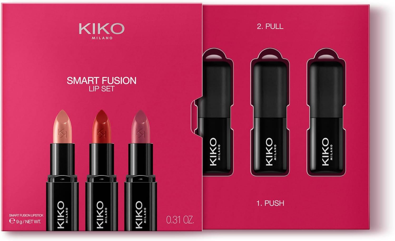 Набір помад губних Kiko Milano Smart Fusion 02 404/416/429 3 од. (32690913)