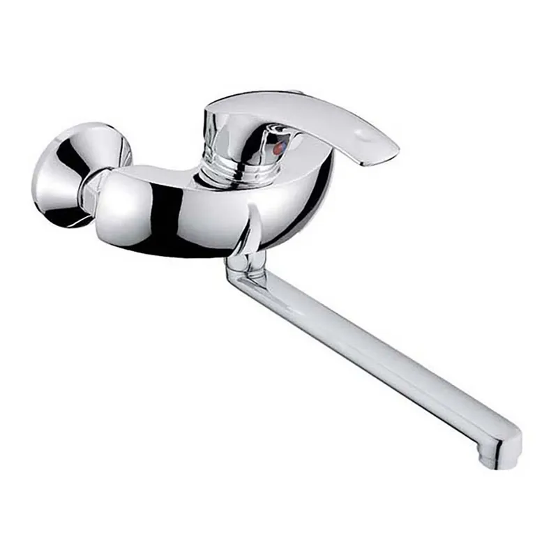 Смеситель для кухни настенный Haiba Maxx 005 HB0280 из латуни Стальной Смеситель для кухни настенный Haiba Maxx 005 HB0280 из латуни Стальной