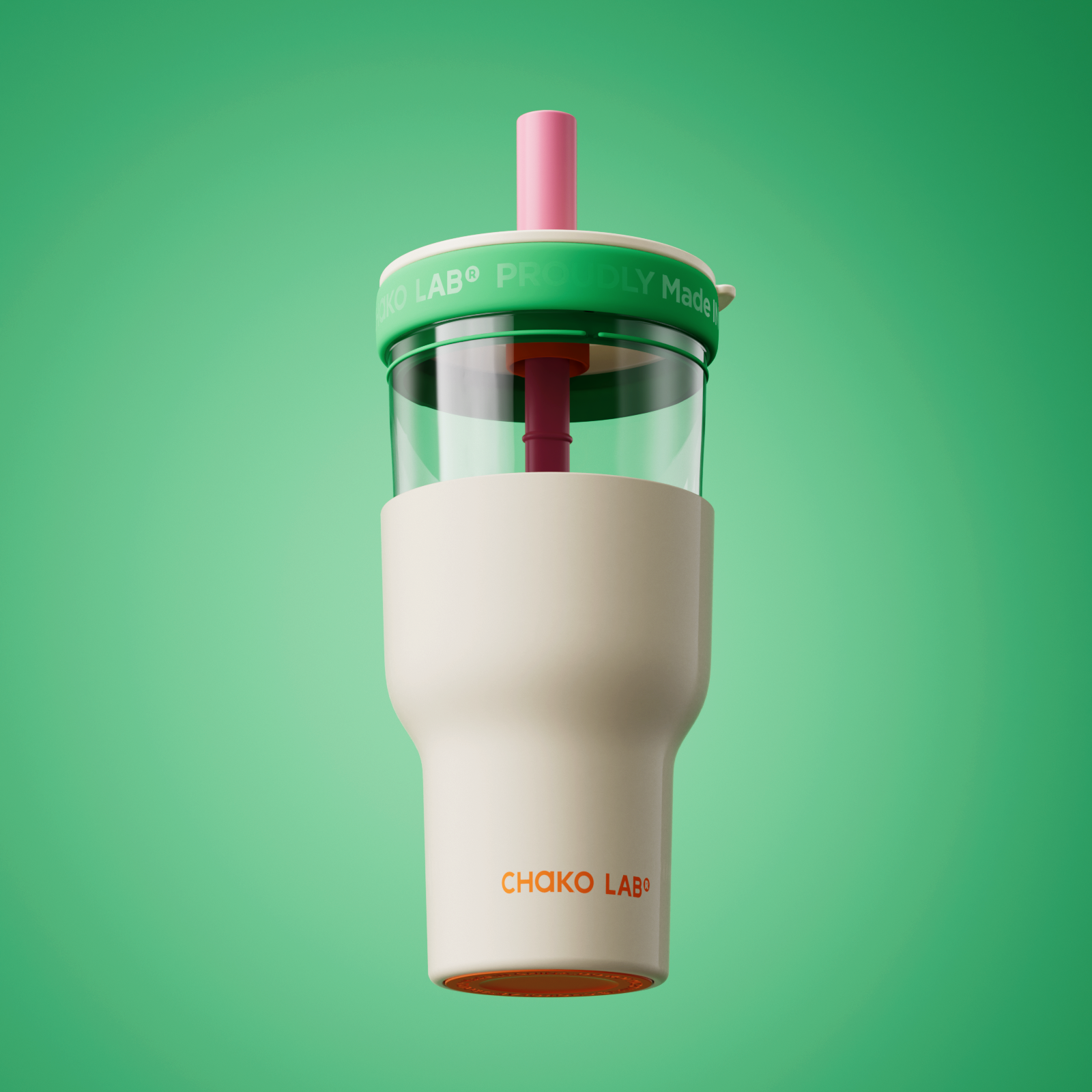 Термочашка Chako Lab Dual-layer Cup Blossom 600 мл Бежевий (68032910983389)