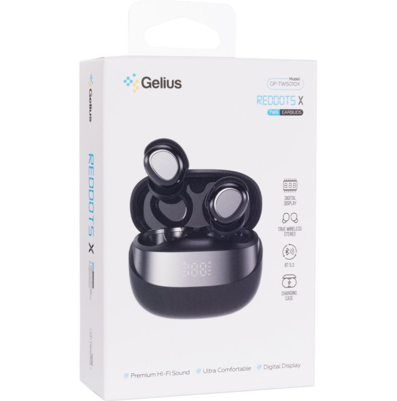 Наушники беспроводные TWS Gelius Reddots X GP-TWS010X Black - фото 7 Наушники беспроводные TWS Gelius Reddots X GP-TWS010X Black - фото 7