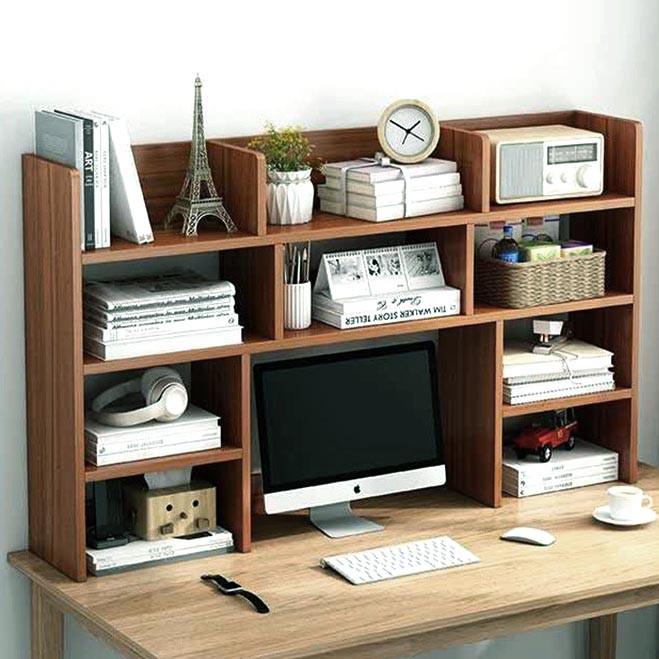 Полка-надстройка настольная из дерева Фондера корица (АКД-006933)