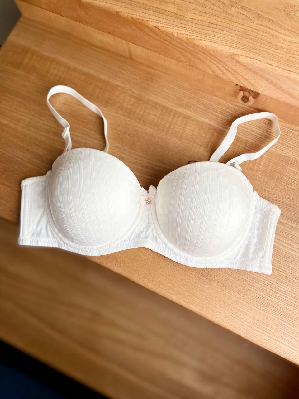 Бюстгальтер анжелика с формованными чашками и поролоновым корректором на косточке 90C Молочный (31905-2-6)