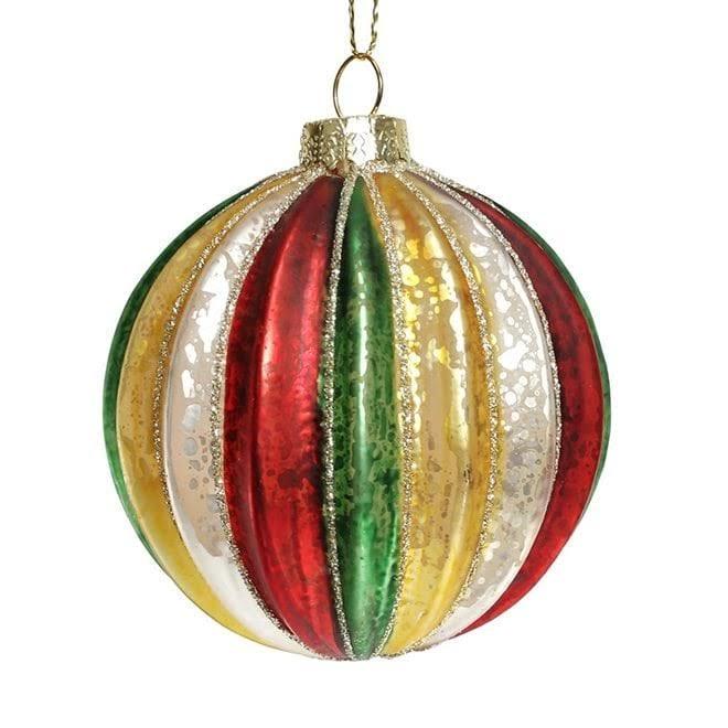 Набор шариков стеклянных новогодних 8 см 6 шт. (12649)