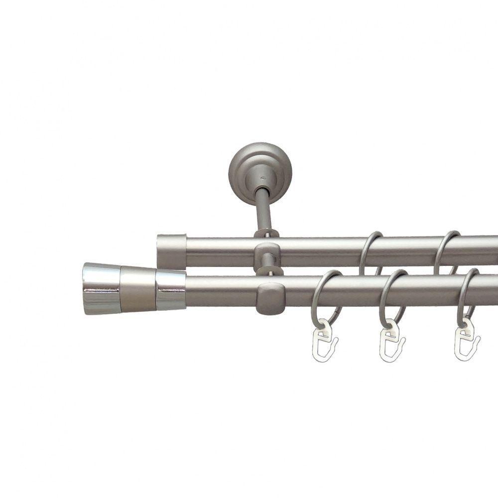 Карниз Orvit Валео дворядний гладкий 19/19 мм 240 см Сатин (6308084)