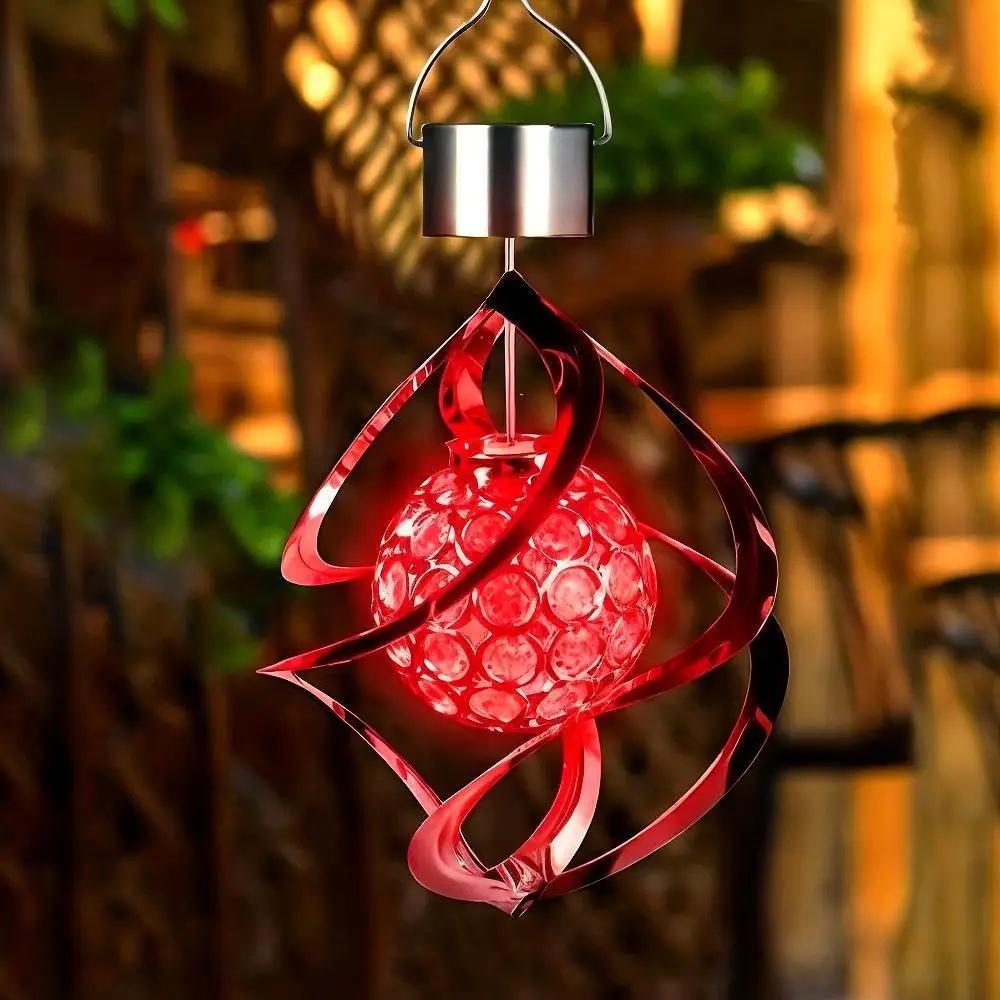 Світильник на сонячній батареї Solar Windchime Light RGB Куля декоративний вуличний (1011163-Silver)