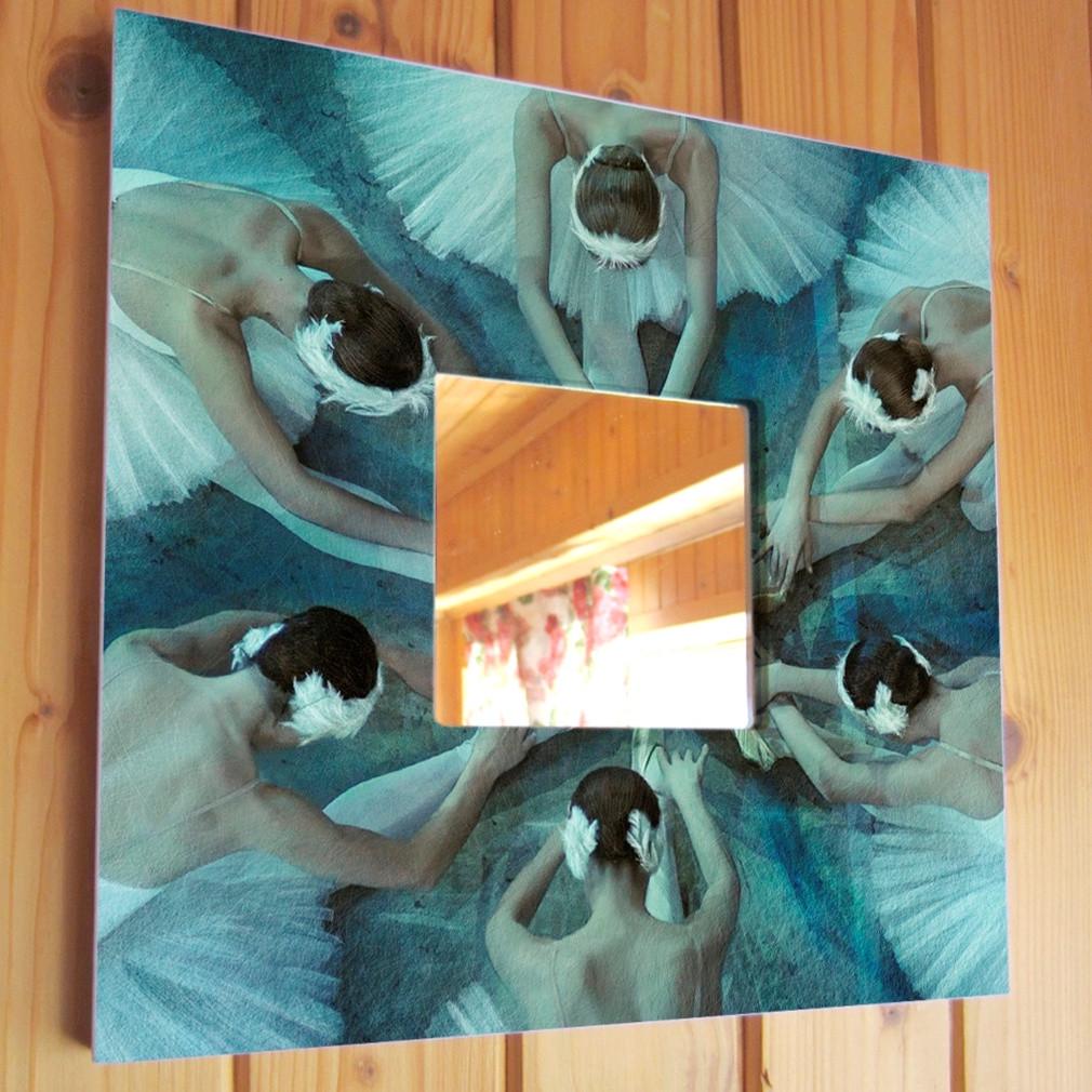 Зеркало декоративное Лебединое озеро 260х260 мм (M00041)