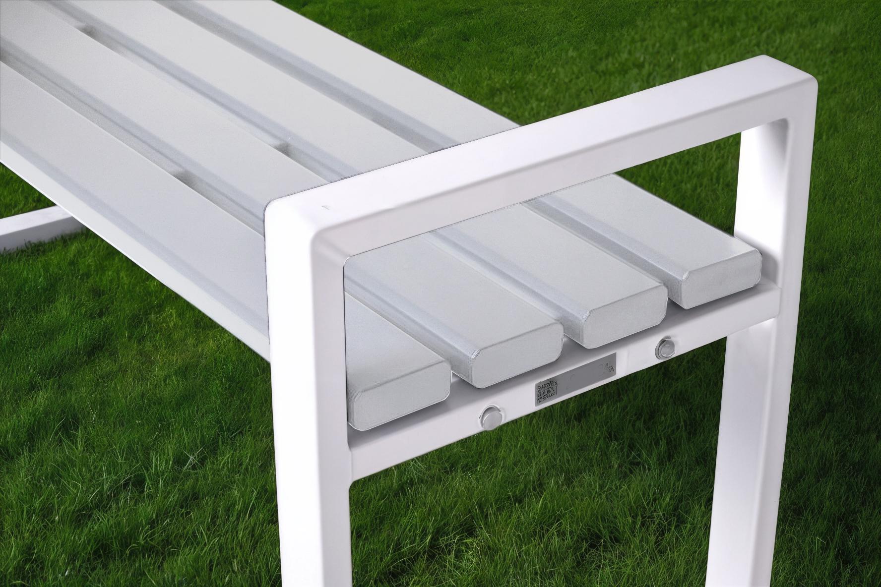 Лавка з ПВХ профілю ТОБІ ШО модерн без спинки 1514х598х415 мм Білий - фото 6